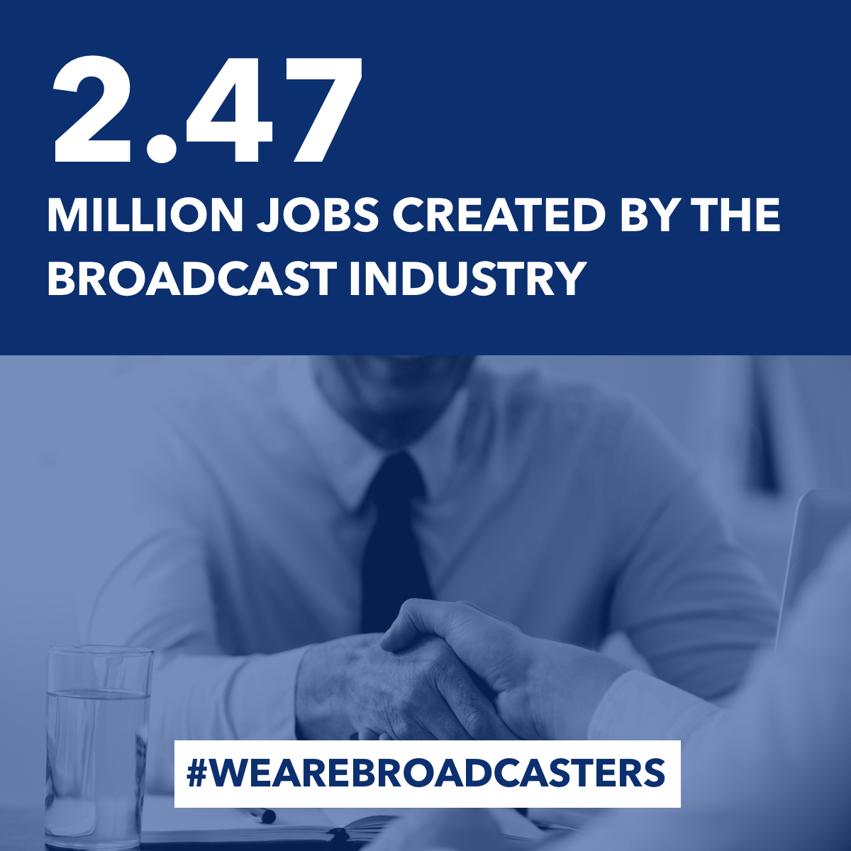 2.42 million jobs created by the broadcast industry